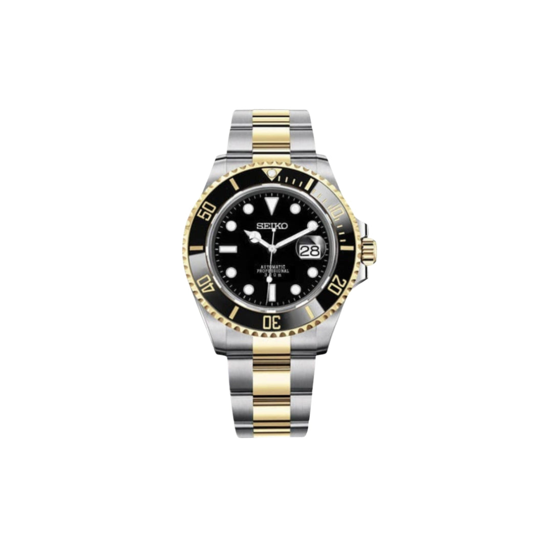 SEIKOMARINER TWO-TONE GOLD MEN'S MOD WATCH