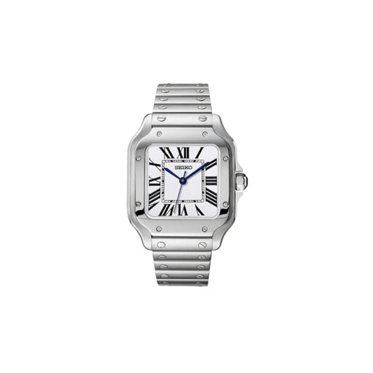 SEIKOSANTOS CLASSIC WHITE MEN'S MOD WATCH
