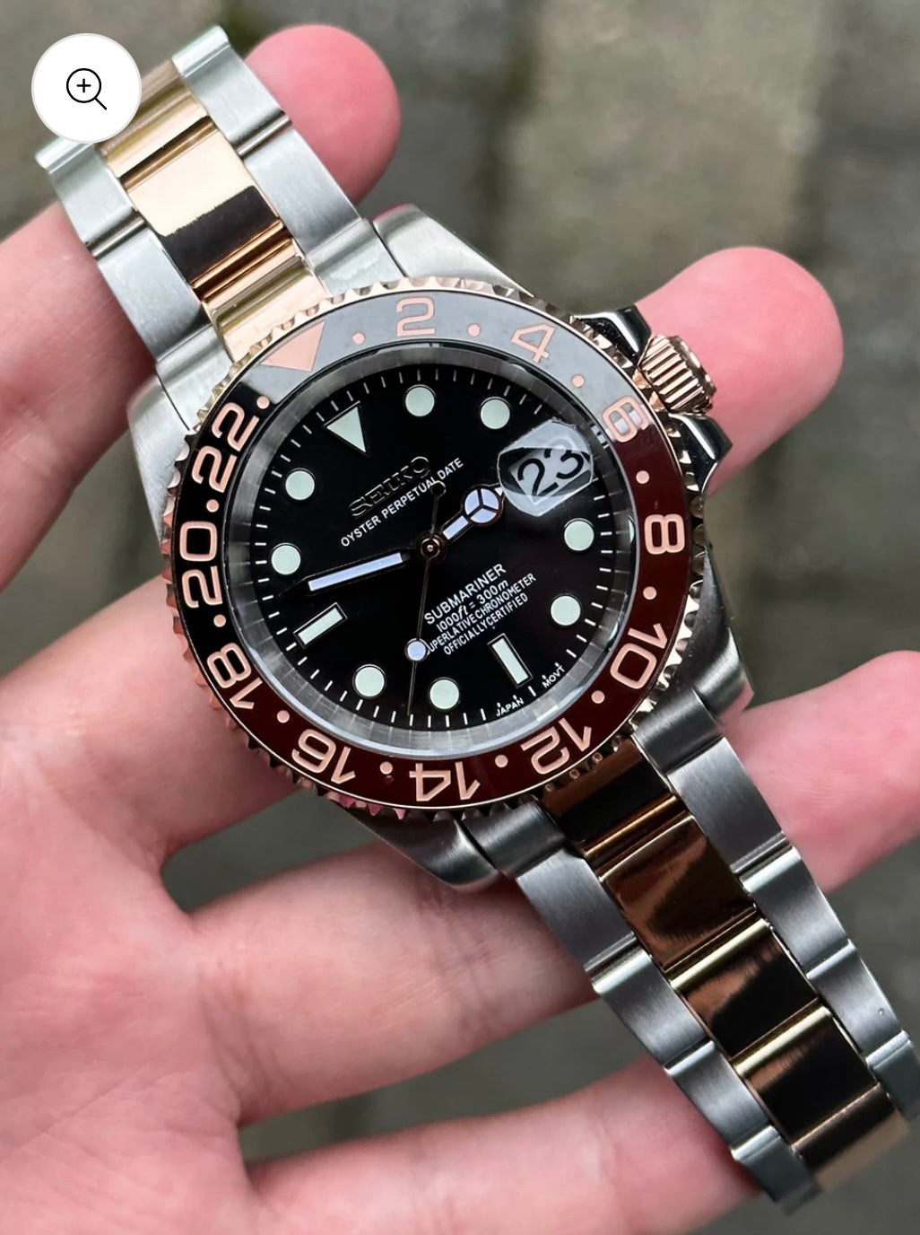 SEIKOMARINER ROSE GOLD MEN'S MOD WATCH